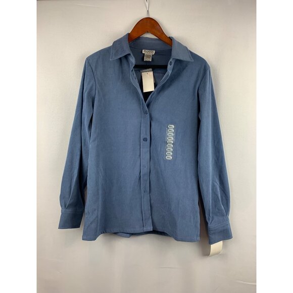Allison Taylor VTG Womens Denim Blue Button-Up Shirt S - Picture 1 of 6